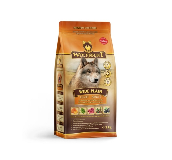 WOLFSBLUT Wide Plain Light Horse with sweet potatoes - dry dog food - 2kg