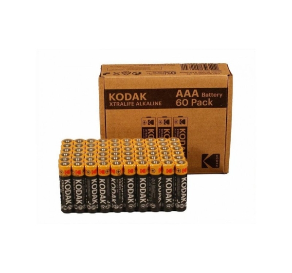 Kodak XTRALIFE AAA LR3 alkaline batteries, 60-pack
