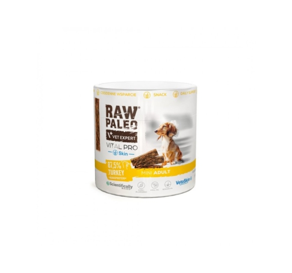 VETEXPERT Raw Paleo Vital Pro Skin & Coat Turkey Mini Mono - dog treat - 100g