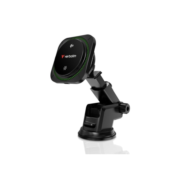 Verbatim Charge 'n' Drive Qi2 Magnetic Wireless Car Charger RGB
