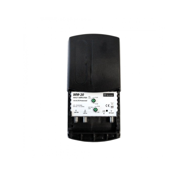 Mast Amplifier: WM-20 UHF VHF DVB-T2 5G PROTECTED Telkom Telmor