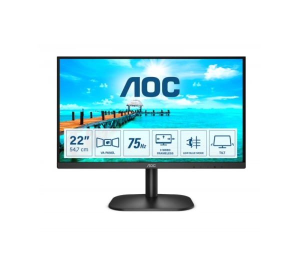 AOC B2 22B2H computer monitor 54.6 cm (21.5") 1920 x 1080 pixels Full HD LED Black