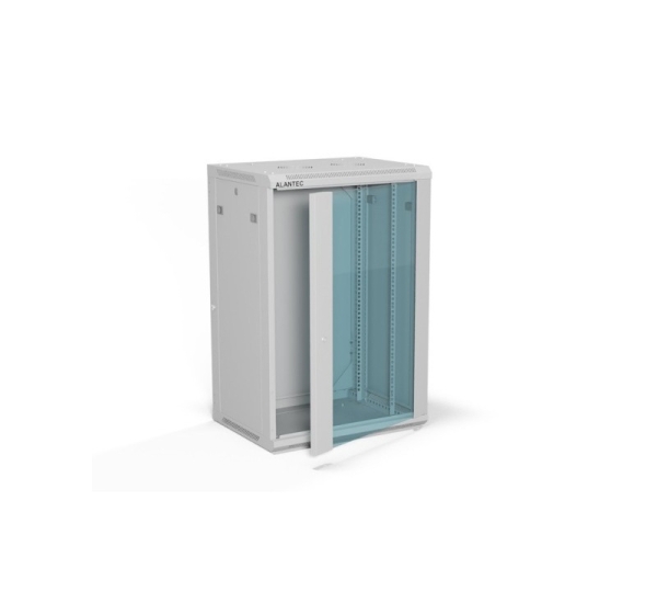 ALANTEC Racking cabinet 19" 18U 600x450, Grey FLAT PACK
