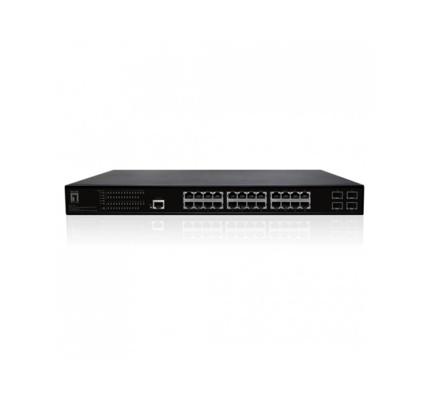 LevelOne GEP-2861 network switch Managed L2 Gigabit Ethernet (10/100/1000) Power over Ethernet (PoE) 1U Black