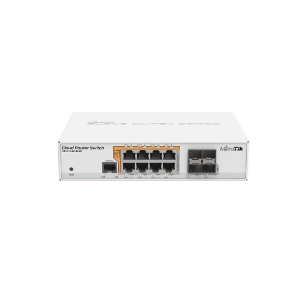 Mikrotik CRS112-8P-4S-IN network switch Gigabit Ethernet (10/100/1000) Power over Ethernet (PoE) White