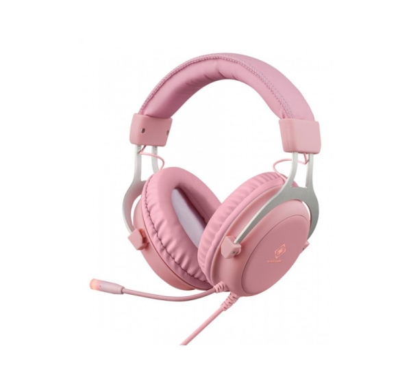 Deltaco Gaming GAM-030-P headphones/headset Wired Head-band USB Type-A Pink