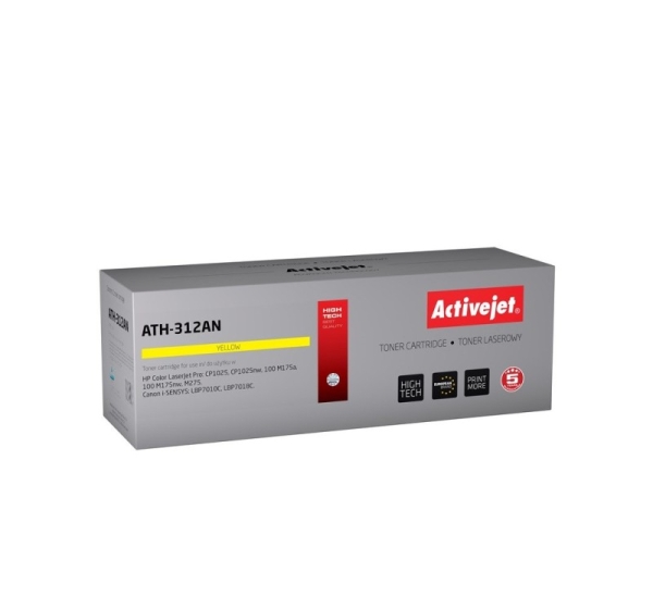Activejet ATH-312AN Toner (replacement for Canon, HP 126A CRG-729Y, CE312A; Premium; 1000 pages; yellow)