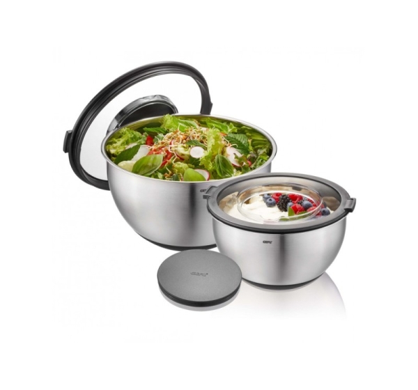 SET OF 2 BOWLS WITH LID GEFU MUOVO G-35055