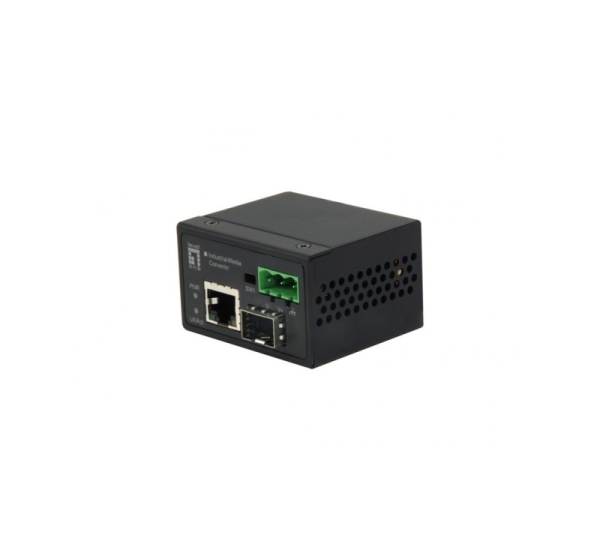 LevelOne RJ45 to SFP Fast Ethernet Industrial Media Converter, -40°C to 75°C