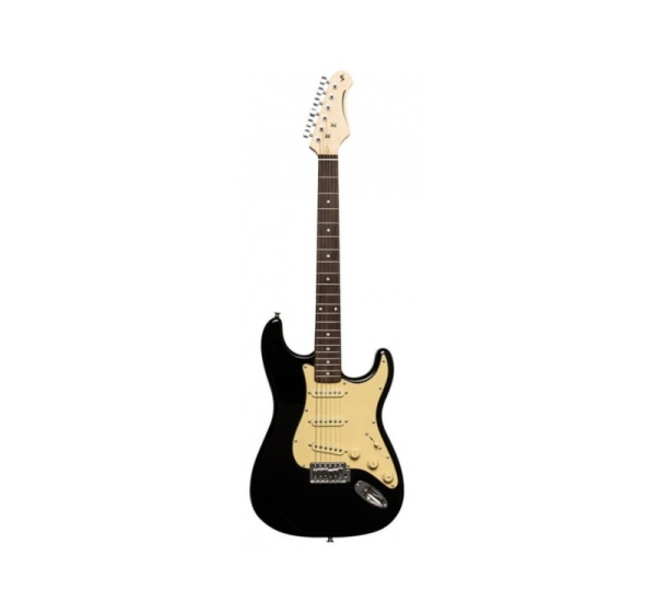 Stagg SES-30 BK - gitara elektryczna SSS, paulownia, 21 progów, czarna