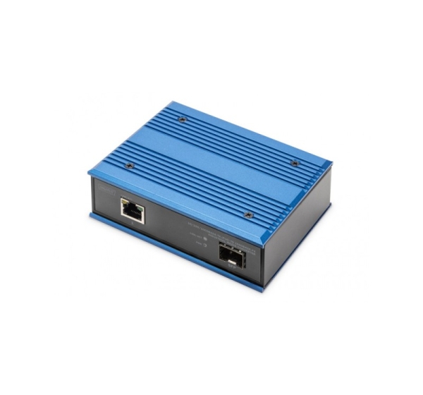 Digitus 10/100/1000Base-TX (PoE) to 1000Base-FX Industrial Media Converter