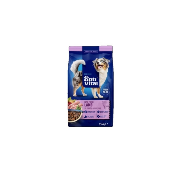 OPTIVITAL with fresh lamb - dry dog food - 2,4kg