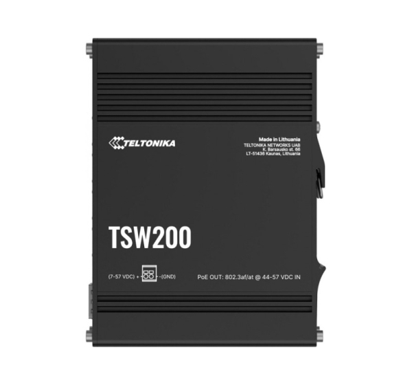 Teltonika TSW200 Unmanaged Gigabit Ethernet (10/100/1000) Power over Ethernet (PoE) Black