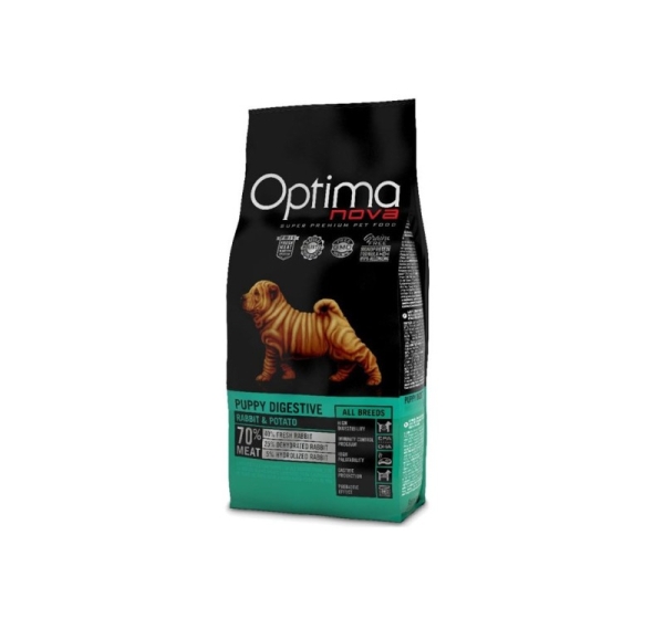 OPTIMANOVA Puppy Digestive Rabbit & Potato - dry dog food - 2kg