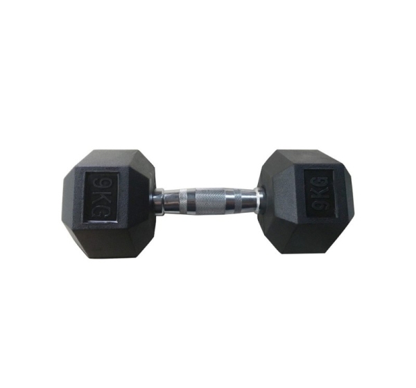 RUBBER HEXDUMBBELL YLDB35 9KG