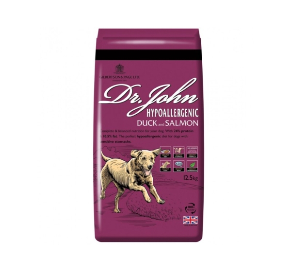 DR JOHN Hypoallergenic Duck with salmon - dry dog food - 12,5kg