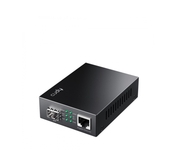 Cudy Gigabit Ethernet PoE+ Media Converter, MC220P 2.0 network media converter 1250 Mbit/s Black