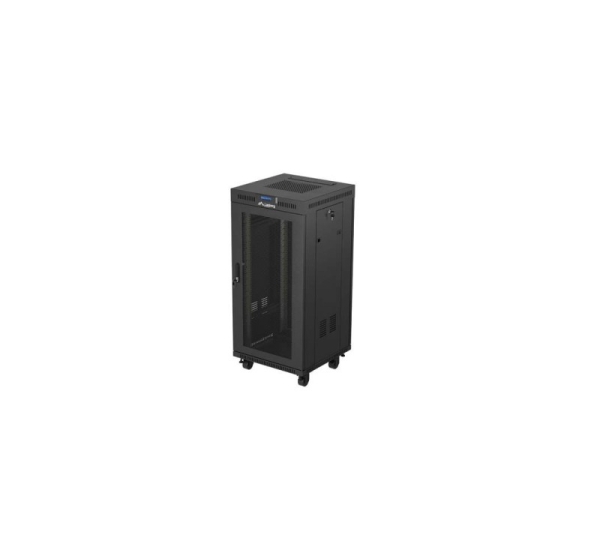 Lanberg Rack cabinet 19" free-standing 24U/600x600 (flat pack) with mesh door LCD V2, black | Lanberg