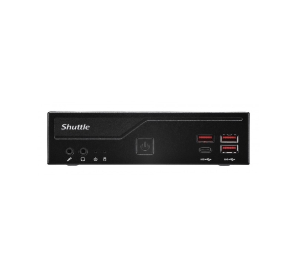Shuttle Slim PC DB860 , S1851, 2x HDMI, 1x DP, 1x USB-C (DP), 1x 2.5", 1x M.2, 2x LAN (Intel 1G + 2.5G), 2x COM, 24/7 permanent operation, incl. VESA