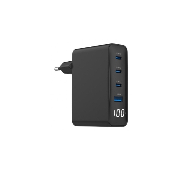 Gembird TA-UC-PDQC100LCD-01-BK mobile device charger Laptop, Smartphone Black AC Fast charging Indoor