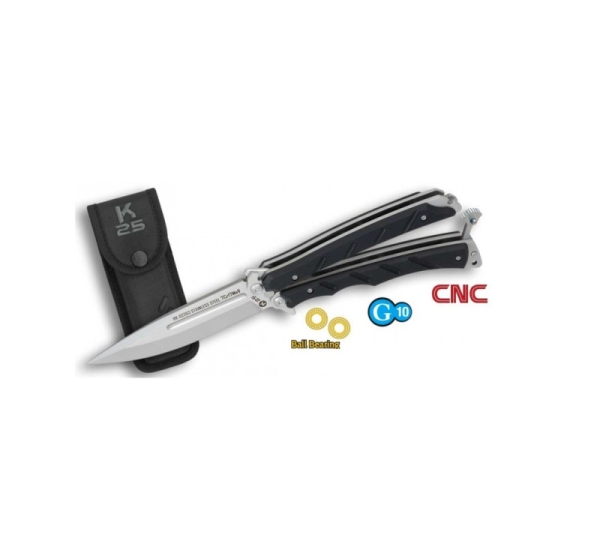 Nóż K25 02263 Balisong CNC Blade Ball Bearing