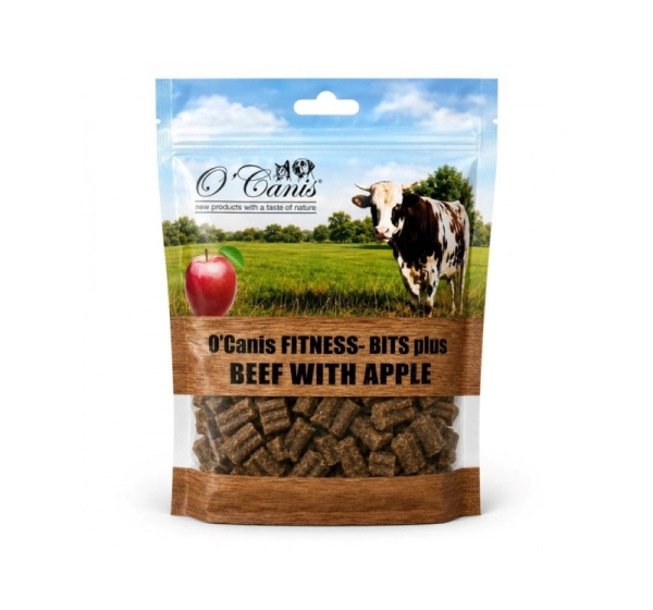 O'CANIS Fitness-Bits Plus Beef with apple Mono - dog treat - 200g