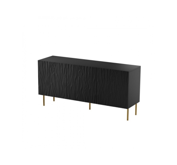 JUNGLE chest 152x40.5x74.5 matte black + golden legs