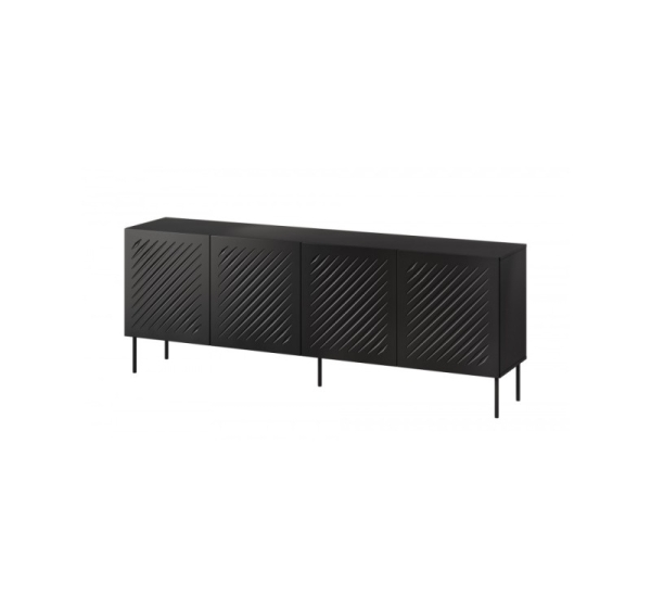 SIENA chest of drawers 200x40x75 matte black