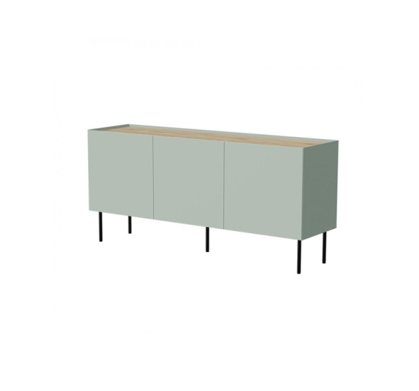 Cama FELLINI chest of drawers 150x40x70 olive + oiled oak top