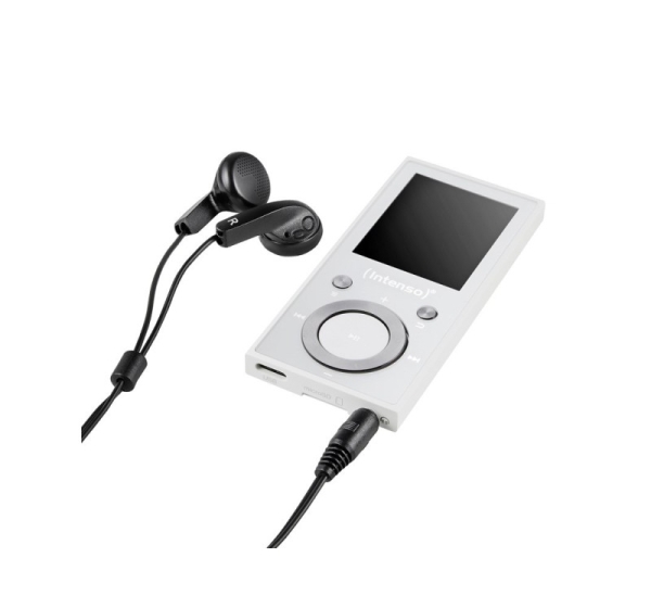 Intenso Video Scooter BT MP3 Player 64 GB – Bluetooth 5.0, 1.8" LCD Display, USB-C, microSD Card Reader, 18 hrs Battery Life, Music & Video Player, White