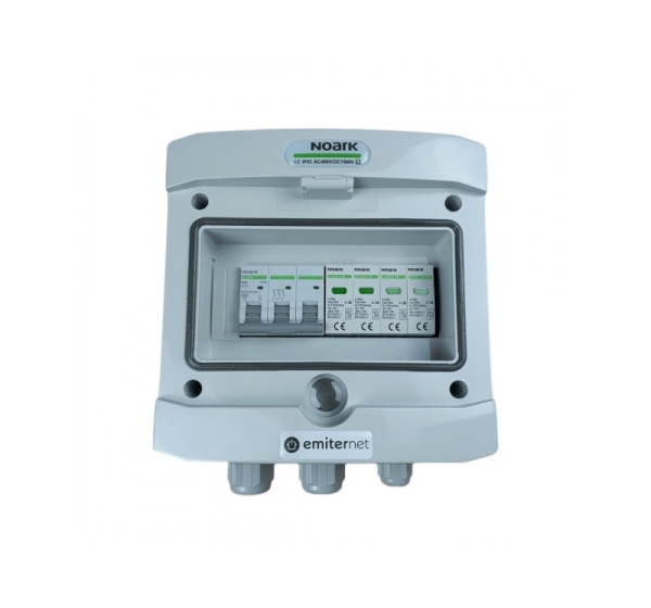 Switchgear attached AC Hermetic IP65 Surge Arrester Emitter AC Noark Type 2 , 16A 3-F