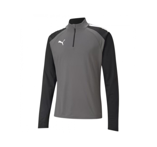 Puma teamLIGA 1/4 Men's Sweatshirt Zip Top grey-black 657236 13