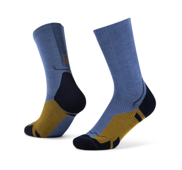 BUFF Merino Lightweight Crew Sock LWC4 Socks, Blue L