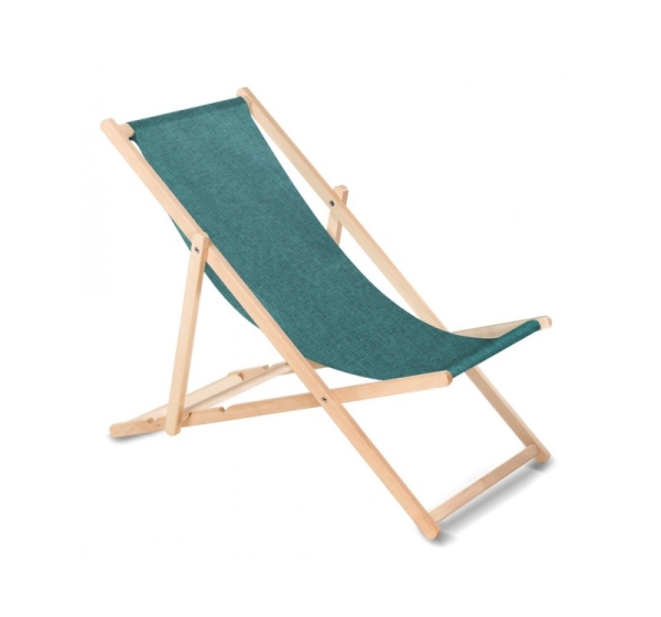 Classic beech deckchair GreenBlue GB183M Melange turquoise