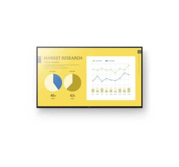 Sony FW-50EZ20L Signage Display Digital signage flat panel 127 cm (50") LED Wi-Fi 350 cd/m² 4K Ultra HD Black Android 16/7