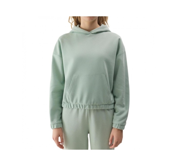 Women's sweatshirt 4F F1057 light green 4FWSS24TSWSF1057 42S M