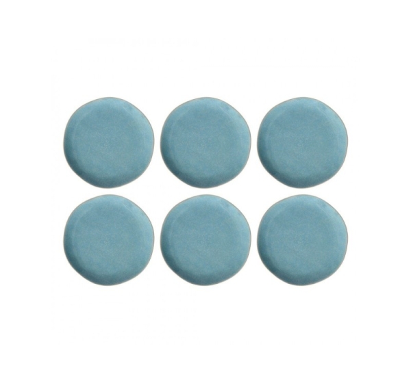 ROSE&TULIPANI CONCERTO FUSE AZZURRO Set of 6 dinner plates 27 cm