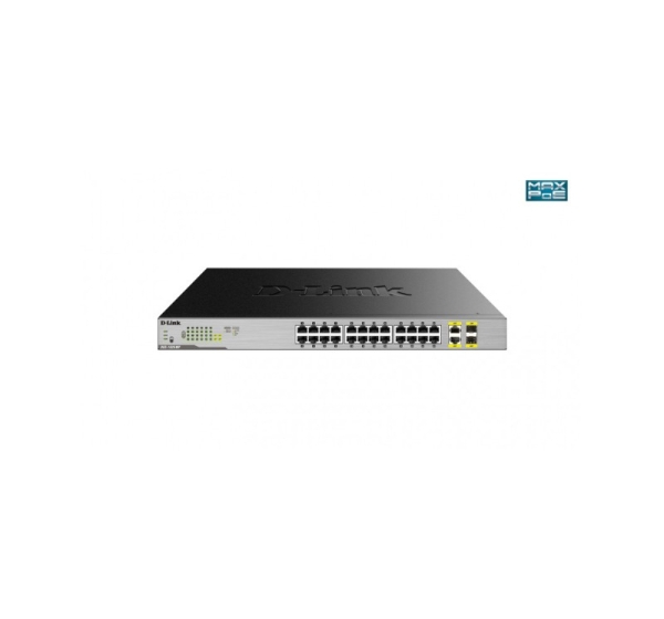 D-Link 24-Port Desktop Gigabit Unmanaged PoE Switch with 2 x 100/1000Mbps Combo Ports