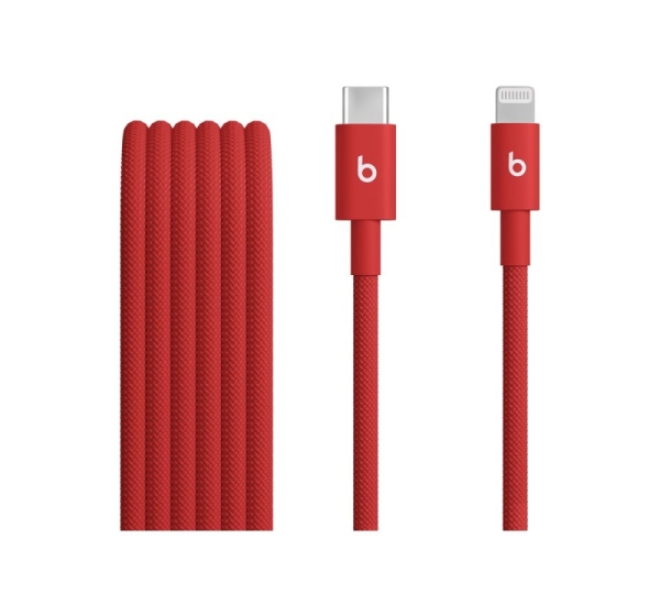 Apple USB-C to Lightning Woven Cable (1.5 m) - Rapid Red | Apple