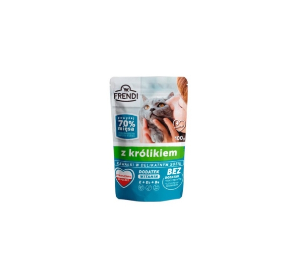 FRENDI Pieces in sauce with rabbit - wet cat food - 100 g