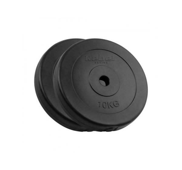 Bituminous Weight Set 2x10kg, bore 31mm, Classic Disc, REBEL ACTIVE