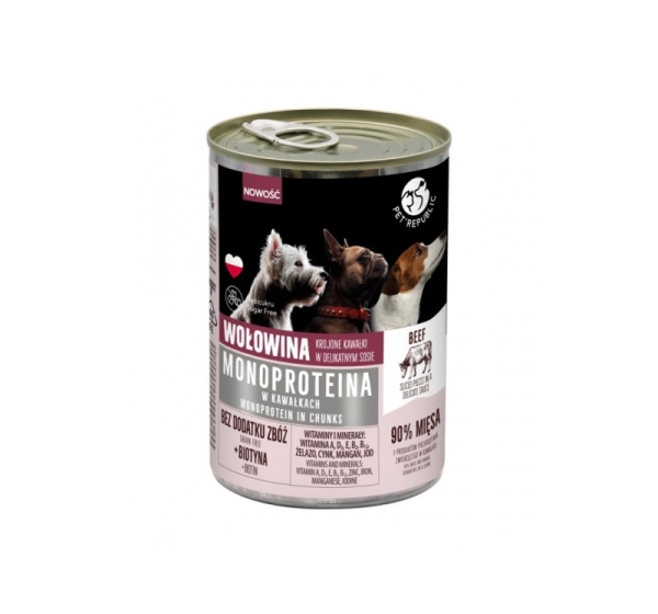 PET REPUBLIC Monoprotein Beef - wet dog food - 400g