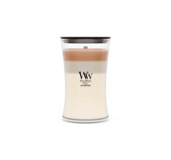 WoodWick Café Macchiato wax candle Cylinder Coffee White, Brown 1 pc(s)
