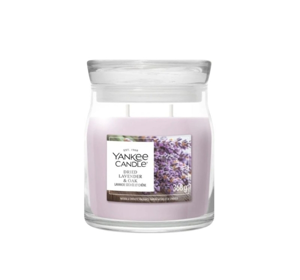 Scented candle YANKEE CANDLE DRIED LAVENDER & OAK 368 g medium