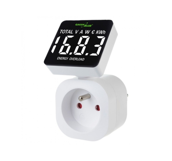 GreenBlue energy meter, wattmeter, 16A, max. 3680W, sub-memory, GB620 E