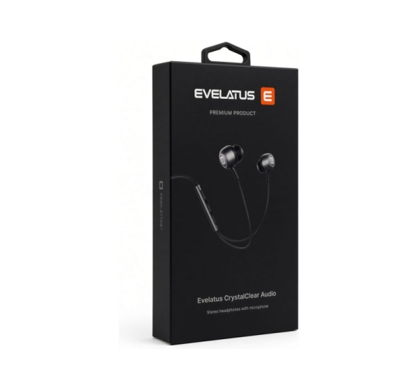 Evelatus Crystal Clear Audio headphones with Type-C with microphone Black