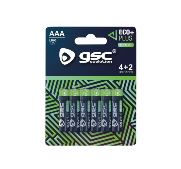 GSC  EcoPlus alkaline LR03 (AAA) Battery 6pcs/pack, 106000052