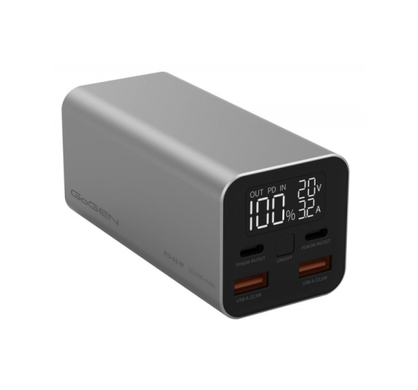 Powerbank GoGEN PB200009S 20000 mAh PD 65W srebrny